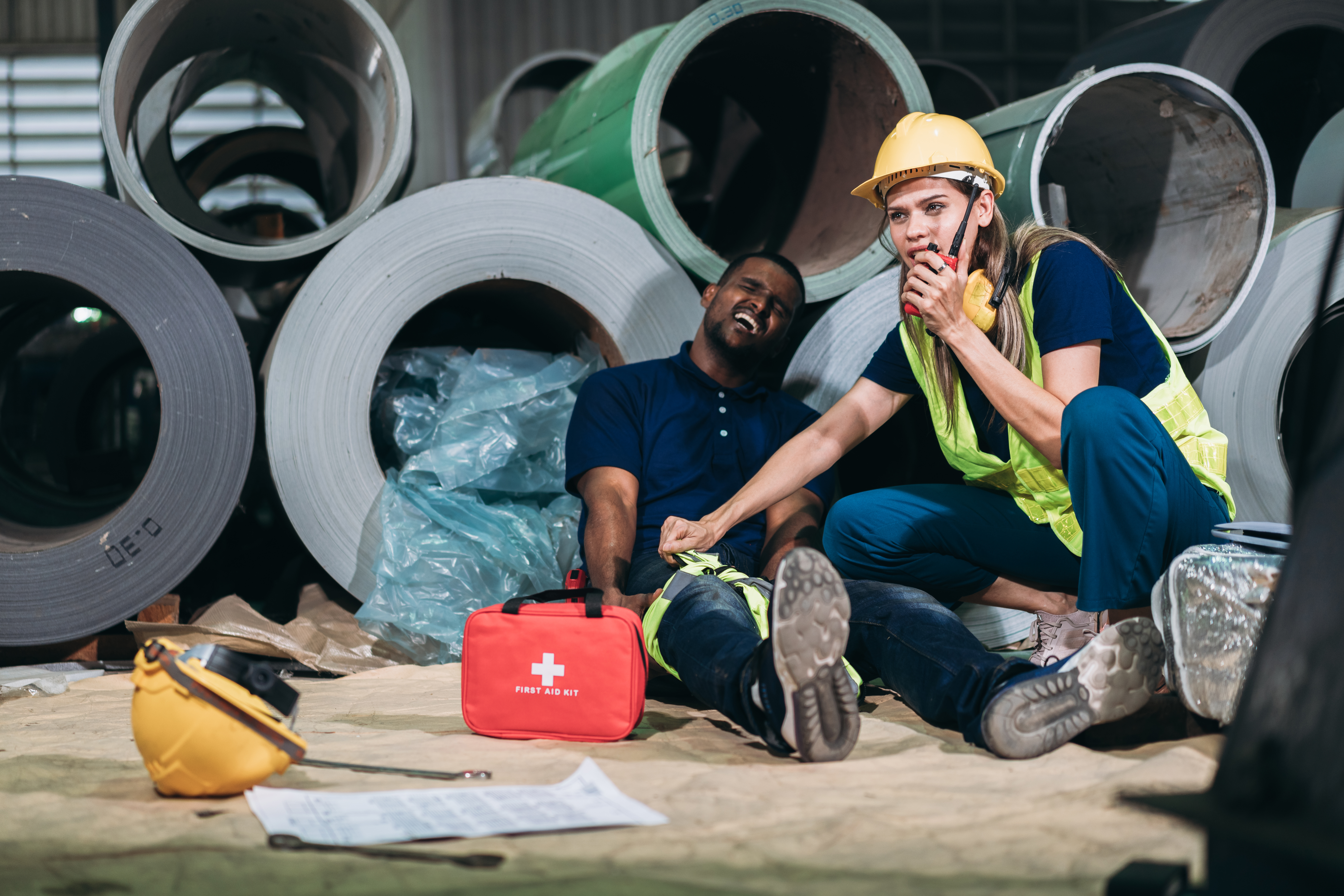 On-site injury response and prevention through proactive safety management